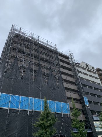 京都府　大規模修繕工事台風養生